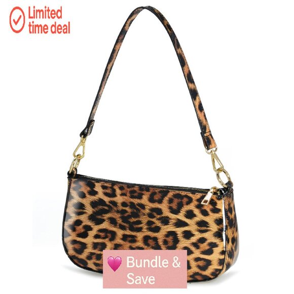 Glossy Patent Vegan Leather Crossbody Clutch with Chain Strap